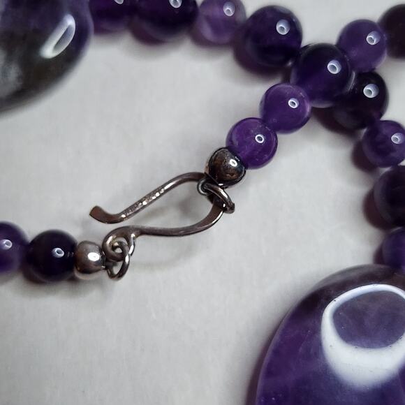 Jay King Long Necklace 36" Amethyst, Purple New Sterling Silver 925 - Picture 9 of 10